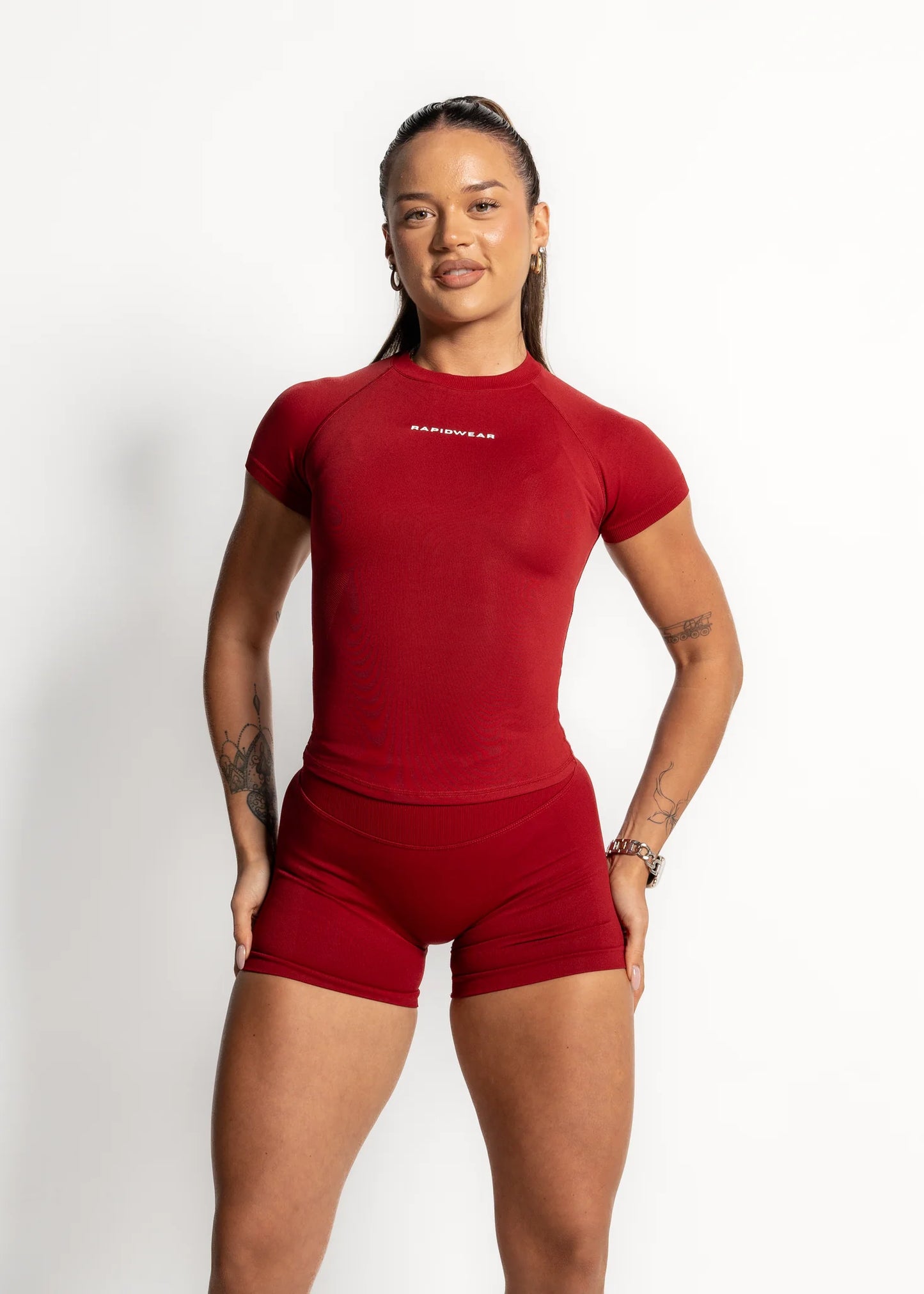You.Top Short Sleeves-Burgundy