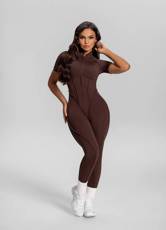 You.Suit-Open Back Midi-Brown