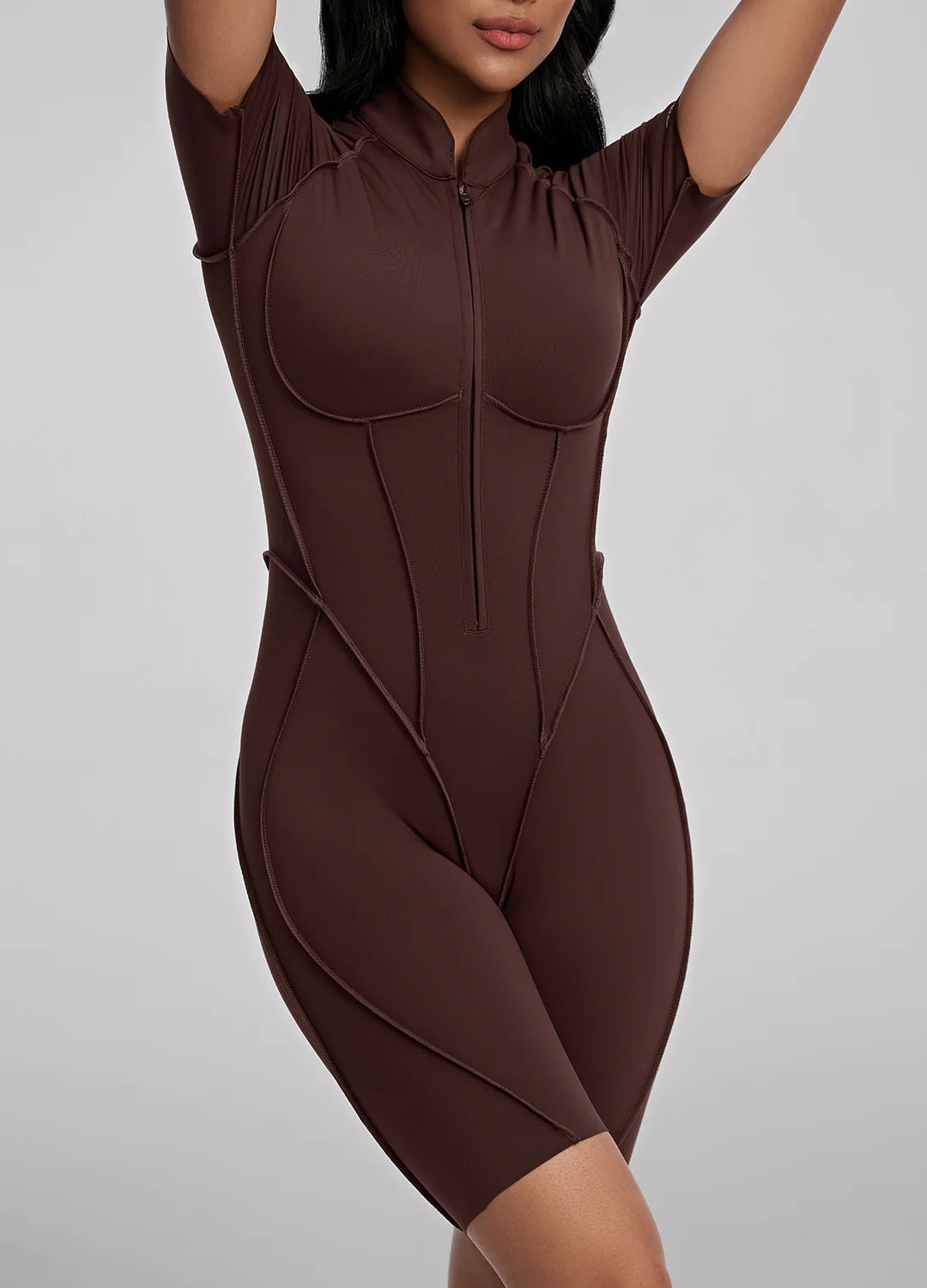 You.Suit-Open Short-Brown
