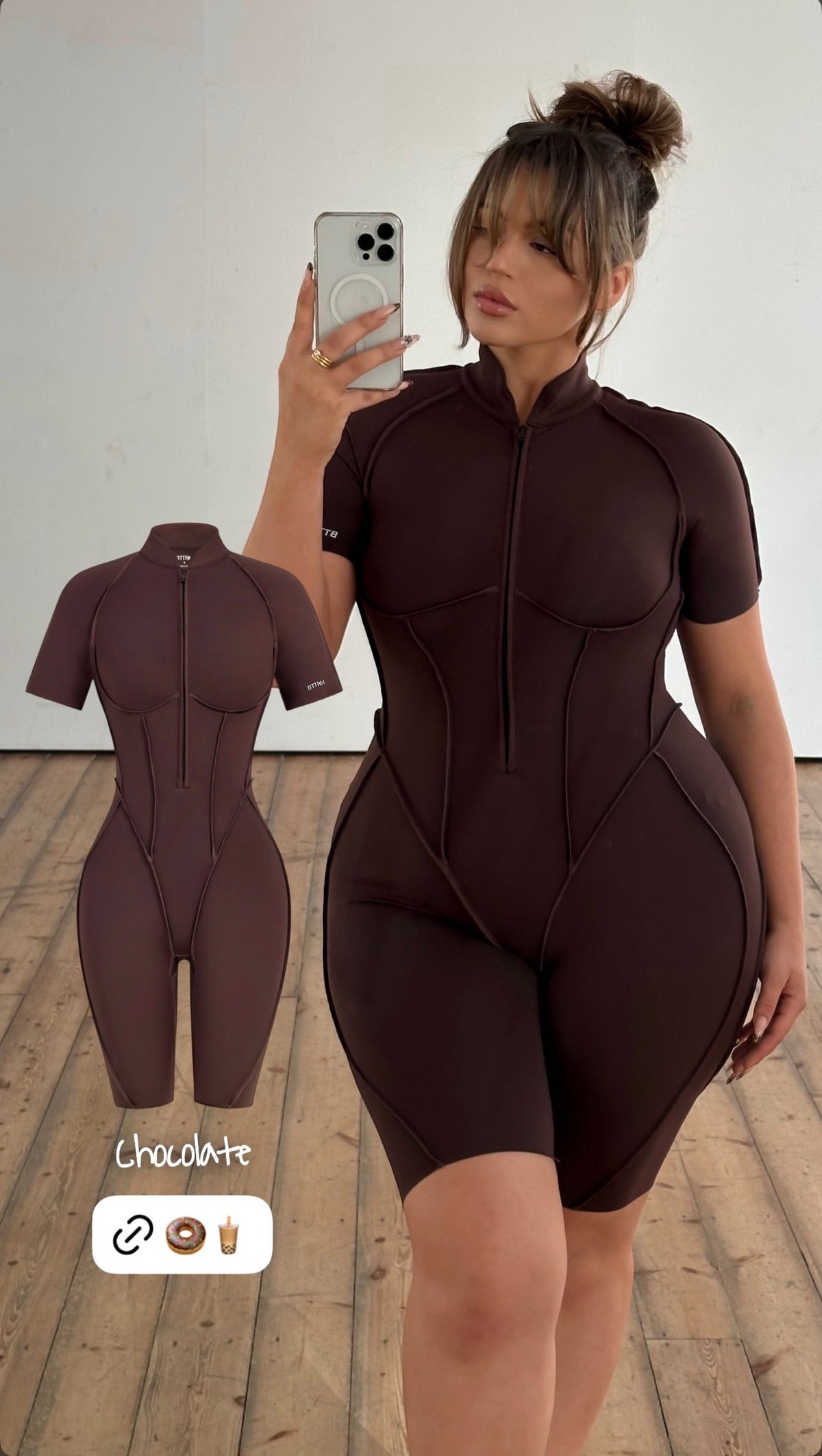 You.Suit-Open Short-Brown