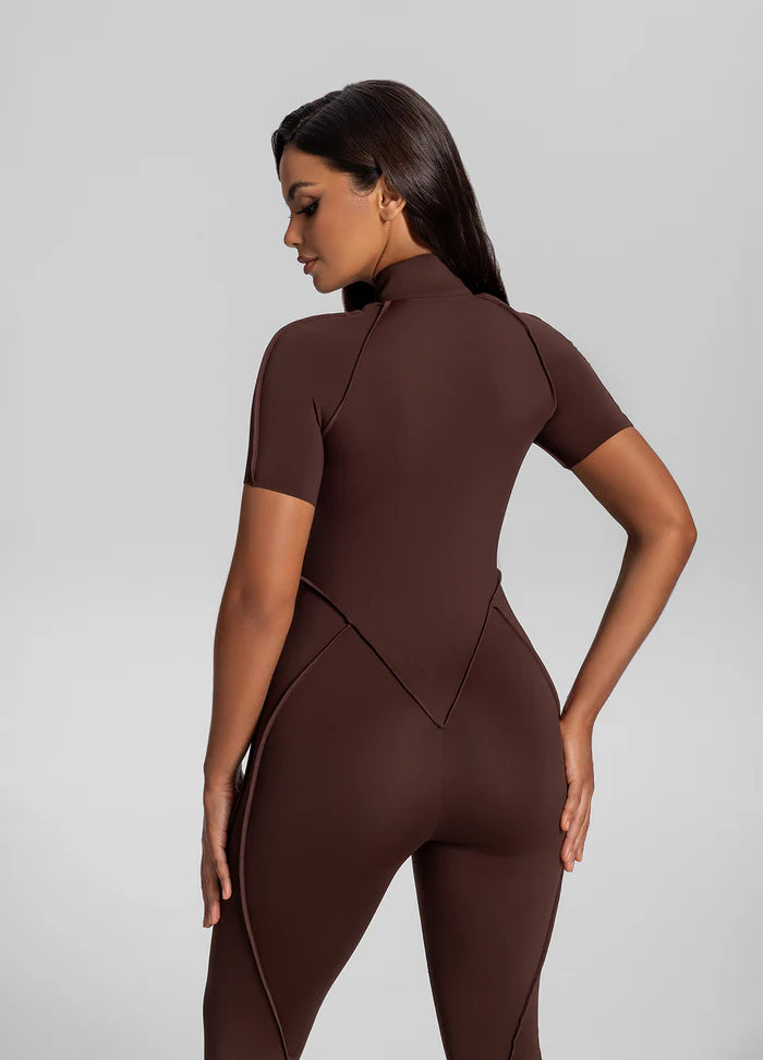 You.Suit-Close Back Midi-Brown