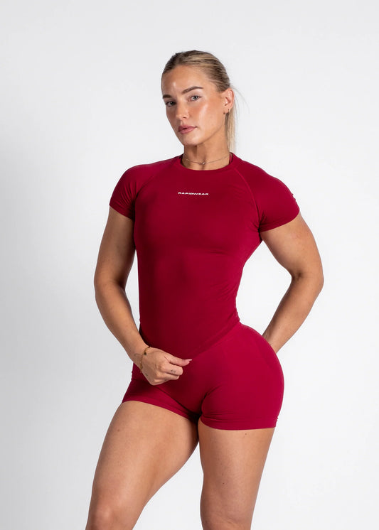 You.Top Short Sleeves-Burgundy
